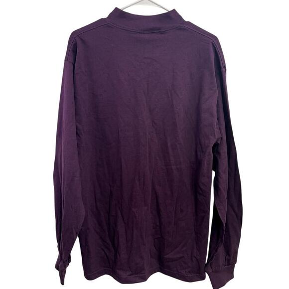 Vintage 90s Deadstock White Tag Nike Purple Mock Neck Long Sleeve Shirt Size M - Picture 2 of 3